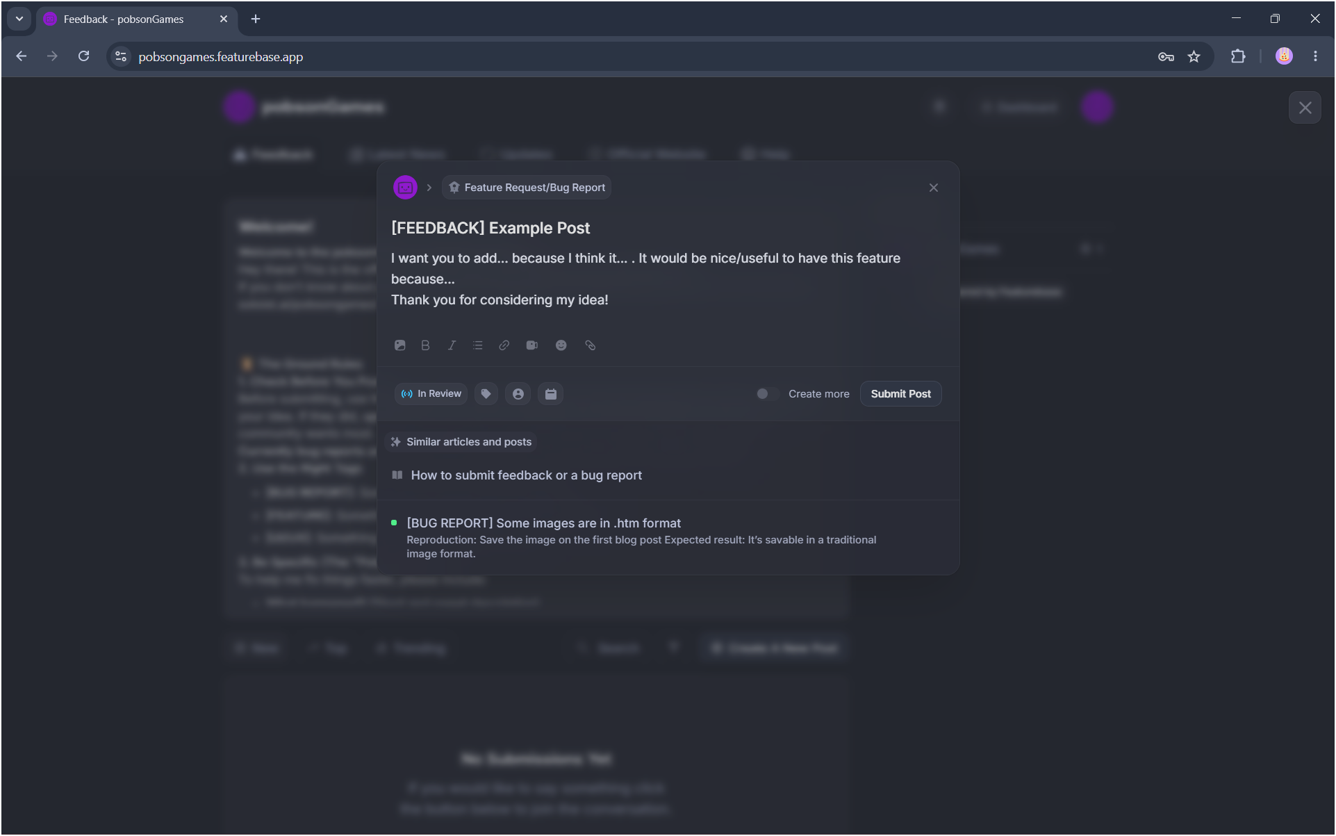 Make sure to have description in your post!